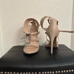 bebe Nude Strappy Heels